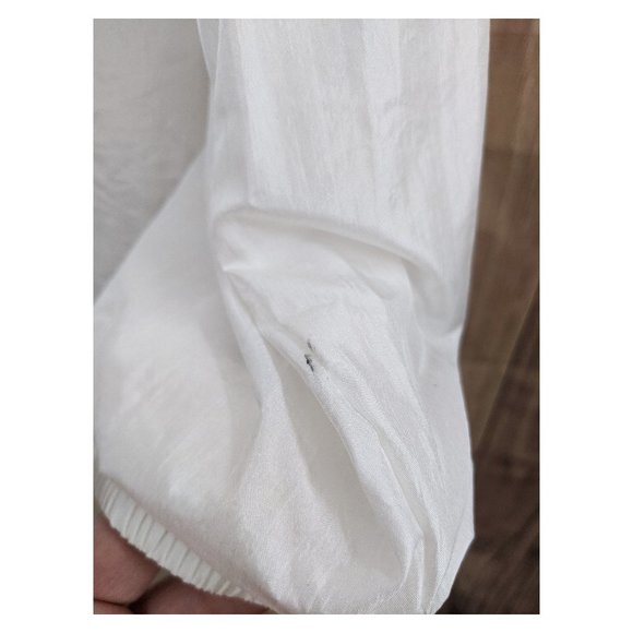 Vintage Slade Track Jacket White/Metallic Silver Floral Sz M - Picture 12 of 12